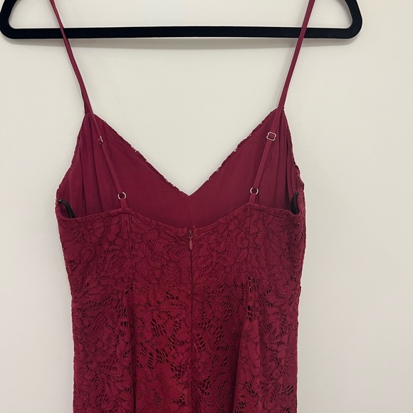 Dark Red Lace Dress - Picture 4 of 4